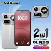 ราคา 2in1 สําหรับลายนิ้วมือปลดล็อคกระจกนิรภัยสําหรับ Nothing โทรศัพท์ 4a 3a 2a Pro Lite Plus Phone4a 4aPro 3 2 5G 3D Protector เต็มหน้าจอ HD หน้าจอเลนส์ป้องกันฟิล์ม (44608935589)