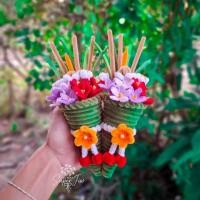 ราคา กรวยไหว้ครู ดอกไม้ไหว้ครู ลวดกำมะหยี่ (55510330651)