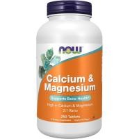 ราคา NOW Foods Supplements, Calcium & Magnesium 2:1 Ratio, High Potency, Supports Bone Health*, 250 Tablets (50860903996)