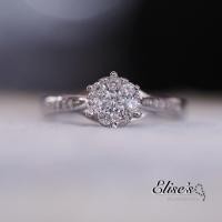ราคา ER-1044 Elise's แหวนเพชร CZ เกรดพรีเมี่ยม หน้าเพชรขนาด 0.3 กะรัต เคลือบทองคำขาว #แหวนเรียบ #แหวนแต่งงาน #แหวนคู่รัก (7716470131)