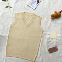 ราคา เสื้อกั๊กไหมพรม สีครีม (6960136183)