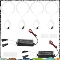 ราคา Super 4 ชิ้นสีขาวไฟหน้า CCFL LED Angel Eyes ชุด Halo แหวน DRL ไฟเลี้ยว CCFL ไฟหน้าโคมไฟสําหรับ E36 E46 E39 E38 (24240571027)
