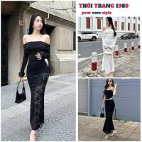 ราคา กระโปรงหางปลาเข้ารูปยาวลูกไม้นิ่ม2ชั้นลายหรูหราเย้ายวน-1989 (25147684853)