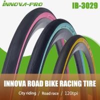 ราคา INNOGA 700C 700x25C/28C/30C ยางจักรยาน 120TPI สีดำ เหลือง น้ำเงิน Sidewall Racing จักรยานพับ IB-3029 (28287343418)