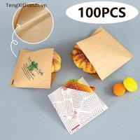 ราคา 100 ชิ้นสามเหลี่ยมรูปร่างกระดาษคราฟท์ Paaging แซนวิช Oilproof Doughnut ขนมปังแฮมเบอร์เกอร์ทิ้งกระเป๋าห้องครัวร้านอาหาร (51061600769)