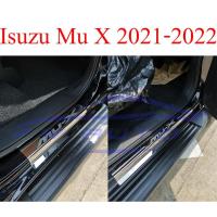 ราคา (4ชิ้น) ชายบันได รถยนต์ อีซูซุ MU-X รุ่น 4 ประตู ปี 2021 2022 2023 ชายบันไดประตู Isuzu MUX SUV สคัพเพลท กันรอย ราคาถูก (9021123002)