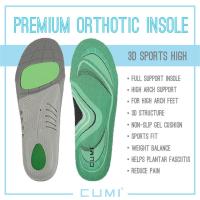 ราคา แผ่นรองเท้า Premium orthotic insole รุ่น 3D Sports High พยุงเท้า อุ้งเท้าสูง ลดอาการปวดเมื่อย รองช้ำ Cumi (7607732545)
