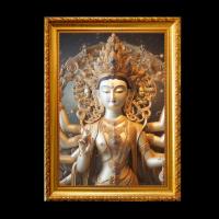 ราคา พระแม่กวนอิม มหากรุณา พระโพธิสัตว์ อวโลกิเตศวร รูปพร้อมกรอบรูปบูชา (24350745339)
