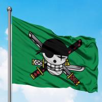 ราคา ZORO ผ้าโปสเตอร์ FLAG ONE PIECE FLAG โปสเตอร์ RORONOA ZORO ONE PIECE (56754193894)