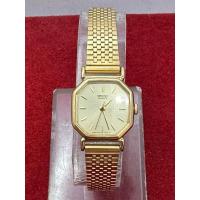 ราคา SEIKO Quartz รุ่น 2C21-5170 ตัวเรือนโลหะชุบทอง นาฬิกาผู้หญิง มือสองของแท้ (27606320976)