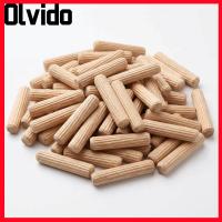 ราคา OLVIDO 100 ชิ้นเดือยไม้, หมุดเดือยไม้เนื้อแข็งขลุ่ย, ไม้เรียบ แท่ง เดือยไม้ขลุ่ยซ่อมเฟอร์นิเจอร์ (56760762693)