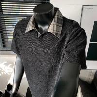 ราคา อเมริกันย้อนยุคลายสก๊อตปกเสื้อโปโลแขนสั้นผู้ชายฤดูร้อนอินเทรนด์ทุกการแข่งขันยิปโซปลอมสองชิ้นครึ่งแขน (49110378186)
