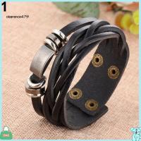ราคา Clearance479 Vintage ผู้ชายผู้หญิงหนัง Faux Multilayer สร้อยข้อมือกําไลข้อมือสายรัดข้อมือเครื่องประดับ (52557716574)
