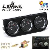ราคา LZONE - 52MM 3 In 1 Volt meter water temp gauge Oil Pressure Gauge Kit Volt meter Or Oil Temper (51606162897)