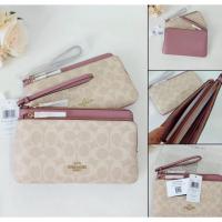 ราคา คล้องมือ Coach 2 ซิป L รหัส/รุ่น : CX161Double Zip Wallet In Signature Canvas (49103553358)