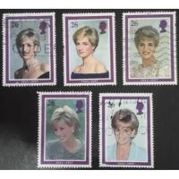 ราคา E27 แสตมป์อังกฤษใช้แล้ว ชุด Princess Diana ปี 1998 ใช้แล้ว สภาพดี 5 ดวง ครบชุด (2785165527)