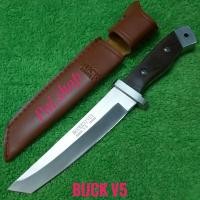 ราคา อุปกรณ์เดินป่า มีด มีดพก มีดพกใบตาย มีดพกเดินป่า BUCK รุ่น V5 ใบเลสด้ามไม้ (25561416404)