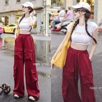 ราคา Posyy style งานตามหา หายากมาก เสื้อ มือ1 ซักเก็บ กางเกงป้ายห้อย ✅ - Set เสื้อครอปPSPS + กางเกงวอร์มสีแดงเลือดหมู ❤️ (28563046999)