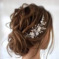 ราคา Fashion Crystal Flower Hair Combs Clips Bridal Wedding Hair Accessories for Women Bride Headpiece Hairpins Bridesmaid Je (41725418556)
