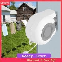 ราคา Dsubuy ราวตากผ้าแบบพับเก็บได้ Heavy Duty PVC ติดผนังในร่มกลางแจ้งเครื่องอบผ้า Line 2x42 ฟุตสีขาว (49808771880)