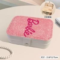 ราคา สไตล์เจ้าหญิงตุ๊กตาบาร์บี้แบบพกพาต่างหูต่างหูกล่องเครื่องประดับสร้อยคอแหวนสร้อยข้อมือขนาดเล็กมินิมือกล่องเก็บเครื่องประดับ% ส260409 (57608465542)