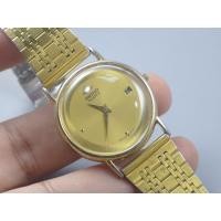 ราคา นาฬิกา Vintage มือสองญี่ปุ่น Seiko 5Y39 6010 หน้าปัดสีทอง ผู้ชาย Quartz ทรงกลม 32mm (42272799812)