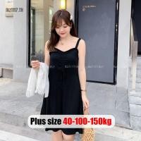 ราคา Plus Size✅เดรสสาวอวบ ไซส์ใหญ่ ผู้หญิง เดรสสายเดี่ยว สาวอวบ เดรสยาวปานกลาง แขนกุด สีดำ อัดพลีท ทรงหลวม ฤดูร้อน เกาหลี แฟชั่น Oversize พลัสไซส์ สาว อวบอ้วน ใส่ได้ (27344471236)
