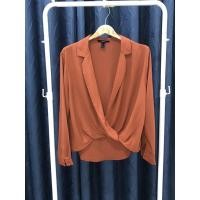 ราคา เสื้อเชิ้ตผ้าซีฟองคอถ่วงยี่ห้อFOREVER21 (23607865394)