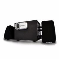 ราคา SAAG Multimedia Speaker ลำโพงมีซับ เสียงดี เบสหนัก Micro2.1 800w (Black/Silver) สีดำเงิน #290 (541797139)
