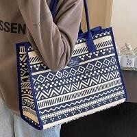 ราคา กระเป๋าผ้า tote bag แฟชั่นกระเป๋าถือ tote bag ขนาดใหญ่ สไตล์ commuter ใช้ได้ทุกวัน (46259516651)