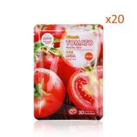 ราคา 20 แผ่น มาส์กหน้า มะขือเทศ BELOV EAST SKIN VITAMIN TOMATO 3D FACIAL MASK 38มล. (50958880875)