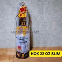 ราคา แก้วสลิม 22 ออนซ์ / แก้วพลาสติก 22 ออนซ์ / ถ้วย 22 ออนซ์ บรรจุยี่ห้อ HOK 25 ชิ้น (42328762620)