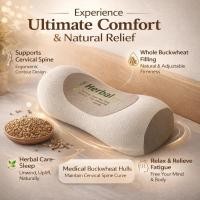 ราคา Ergonomic Buckwheat Hull Pillow Cervical Neck Support Pillow for Neck Pain & Cervical Spine Relief (53658051600)
