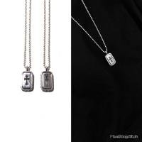 ราคา สร้อยคอ Chrome Hearts Crow Heart แบบหมุนได้สองด้านสี่เหลี่ยม (52060312846)