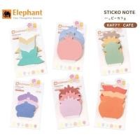 ราคา Elephant กระดาษโน้ตกาวในตัว Sticko Note Happy Cafe น่ารักสุดคิ้วท์ (26564190827)