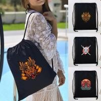 ราคา Drawstring Backpack Cartoon Fashion Print Drawstrings Bag Monster Print Storage Bags Teenager Casual Backpack Kids (27551645556)