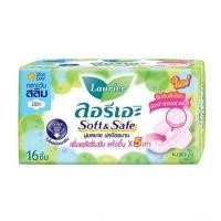 ราคา ลอรีเอะ ผ้าอนามัยซอฟท์แอนด์เซฟสลิมมีปีก22ซม. (Laurier Soft & Safe Slim Sanitary Pads Wings 22cm. 16Pcs.) (55659540863)