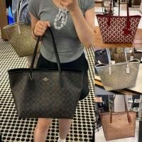 ราคา แท้ % COACH City 33 Classic Design Tote bag ความจุสูง กระเป๋าโท้ตถือและสะพายไหล่ ปิดด้วยแม่เหล็ (48461549260)