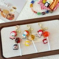 ราคา Hand-Made น่ารัก Kitty สตรอเบอร์รี่ซิปหัวเข็มขัด Lollipop Fondant จี้หัวเข็มขัดหูฟังกล่องเหรียญจี้ (42981294493)