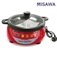 ราคา MISAWA หม้อไฟฟ้า 3 ลิตร รุ่น KW-381 กำลังไฟ 1300w หม้อสุกี้ชาบู หม้อต้มสุกี้ไฟฟ้า มอก.1509-2547 รับประกัน 1 ปี (56155168679)
