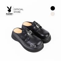 ราคา PLAYBOY รองเท้ามิวล์(Mule) รหัส ST-H253C1218 ดีไซน์สายรัด หัวเข็มขัดโลหะ โลโก้ Playboy มี2 สี (40958809538)