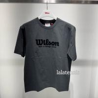 ราคา พร้อมสต็อก Wilson Classic Logo Front Print Crew Neck T Shirt Unisex 100% Premium Cotton Sports Casual Short Sleeve Top 5.26 (55911135691)