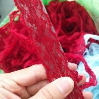 ราคา ลูกไม้กุ๊นกระโปรงสีแดง/สีฟ้าไม่ยืด – ลูกไม้ตกแต่งสําหรับกระโปรงและเดรส | ม้วน 10 เมตร (56209240565)