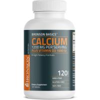 ราคา Bronson Calcium 1200mg ต่อเสิร์ฟ Plus D3 1000 IU Formula NonGMO 120 เม็ด (54961796185)