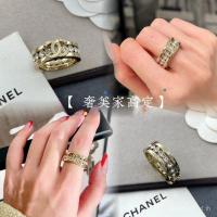 ราคา แหวน Chanel แท้ งานชุบทองคำแท้ มีคริสตัล Swarovski ลาย.Double C พร้อมให้เป็นของขวัญที่สวยงามสำหรับวันวาเลนไทน์และวันเกิด (52757979915)