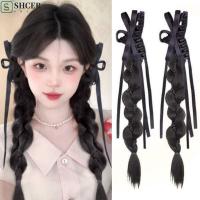 ราคา สสส 2ชิ้นโบว์ผมเปีย ต่อขนตา,ยาว16นิ้วแฮนด์เมดถักเปียหางม้า,อินเทรนด์กรงเล็บคลิปปุยธรรมชาติบิดถักเปียแฮร์พีชสําหรับผู้หญิง (24898194589)