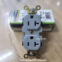 ราคา เต้ารับ Leviton 5362-GY สีเทา 20A (25334478902)