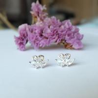 ราคา ไม่ดำ ต่างหูเพชรรูปหงส์คู่ (812385086)