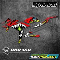 ราคา CBR 150 สติ๊กเกอร์แถบ CBR 150 HONDA สติ๊กเกอร์รถมอเตอร์ไซด์ variation Racing N-02 TRANSPARENT (28494629728)