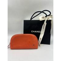 ราคา Chanel coral leather vanity bag แท้ มือสอง (44077186308)